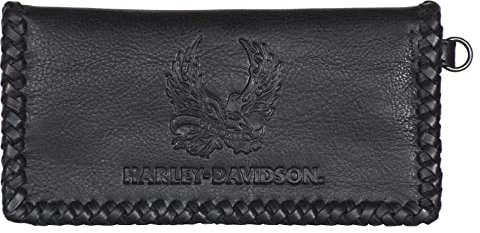 Harley-Davidson Men's Ride Free Trucker Leather Wallet w/RFID Protection - Black