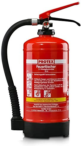 Feuerlöscher Protex FBDP3 3l ABF Fettbrand inkl. Halterung und Plakette 21A=6LE