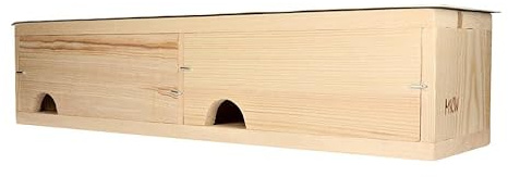 Nistkasten - Doppelter Einbau-Mauerseglerkasten MKW - Stabiler nisthaus für Wildvögel und Gartenvögel - aus Nadelholz - Wetterfest und langlebig für draußen mit Einflugloch