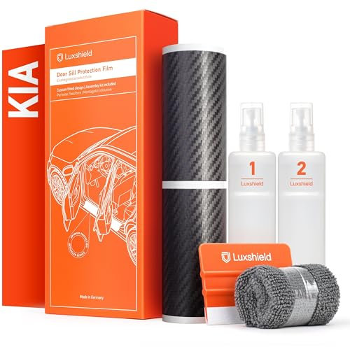 Luxshield Auto Einstiegsleisten Schutz für Kia NIRO 2 (II) SG2 I 2022-2025 - Schutzfolie Autotür Zubehör Zierleisten Lackschutzfolie Carbon Schwarz