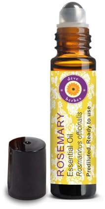 Deve Herbes ren Rosmarin eterisk olja (Rosmarinus officinalis) Färdig att använda blandning av förspädda eteriska oljor för aromaterapi och utvärtes applicering på huden.10 ml (0.33 oz)