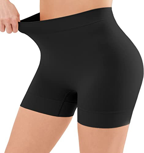 YADIFEN Chaffing Shorts for Women Anti Chafe Shorts Ladies Boxer Underwear Lycra Slip Short Seamless Briefs for Under Skirts Black M