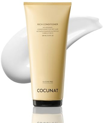 COCUNAT Rich Conditioner Spülung Trockenes Lockiges Haar Curly 200ml | FeuchtigkeitsConditioner ohne Silikone. Entwirrt sofort, repariert Spliss und Frizz für die Curly Methode.