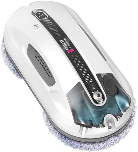 SMARTBOT Robot per pulire i vetri - Basso consumo di corrente (80 W) - Lavastoviglie elettrico 3 anni garanzia 12 panni in microfibra - Sistema di navigazione e anticaduta HOBOT-R3 Robot per pulire i