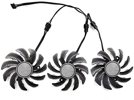 RAKSTORE R T128010SU GA81S2U Lot de 3 ventilateurs de rechange pour cartes graphiques GIGABYTE RTX 3060 3060 Ti RX 6600 XT 6700 XT Gaming