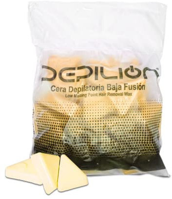 Cera caliente 1kg Miel | Cera baja fusión para depilación 1000gr | para pieles sensibles | Depilion