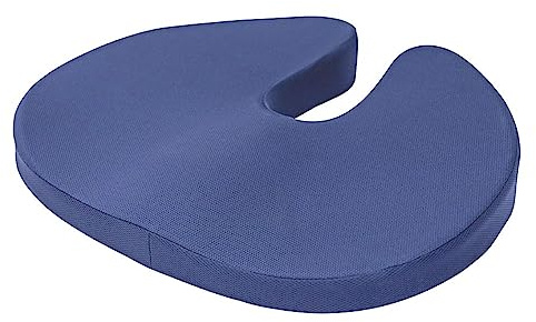 Inphysio® Cuscino Coccige Ergonomico a Forma di U, Cuscino Memory Foam, Cuscino per Sedile in Bambù, Cuscino per le Natiche, Ipoallergenico, Assorbe l'Umidità, Antiscivolo, 45,8 x 37,5 x 6,4 cm