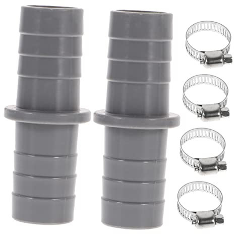 GLEAVI 2 Satz Waschmaschinen Ablaufschlauchverlängerung 21mm mit Schlauchschellen Temperaturbeständiger Ablaufschlauchadapter für Waschmaschine und Geschirrspüler