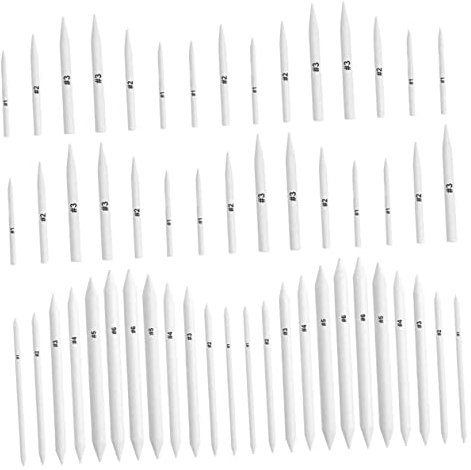 STOBOK 54St Bleistift skizzieren Wischlöschwerkzeug Stumpfstift mischen Schmierstift Mixer Zubehör für Studentenskizzen Papiermischstumpf Reis Papier Baumstumpf Suite Zeichenwerkzeug Weiß