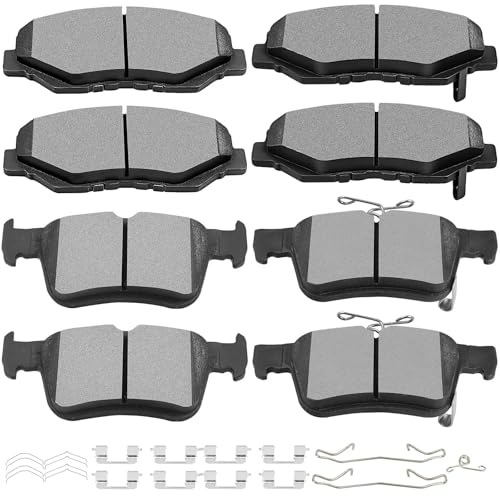 SCITOO D914 D1878 Ceramic Brake Pads Sets Front & Rear w/Hardware Replacement For Honda For Civic 2016 2017 2018 2019 2020 2021