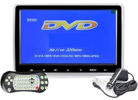 WESLNN Reposacabezas De Coche con Monitor De 10,1 1024 * 600 USB/SD/IR/FM TFT LCD, DVD, Radio, TV, Monitores, Botones Táctiles, Juegos, MP5