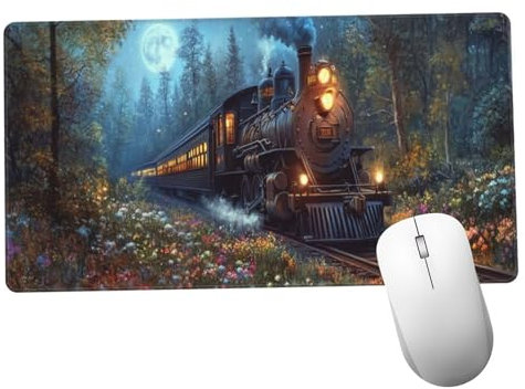 Azul Alfombrilla Ratón 1400x600x3mm Alfombrilla Raton XXL Grande con Base de Goma Antideslizante, Lavable, Accesorios Gaming Tren, Ordenador Gamer Regalos, Mouse Pad Gaming Mejora La Velocida Y316