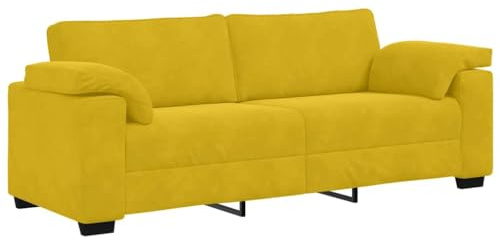 vidaXL 3-Sitzer-Sofa Gelb 220x77x82 cm Samt