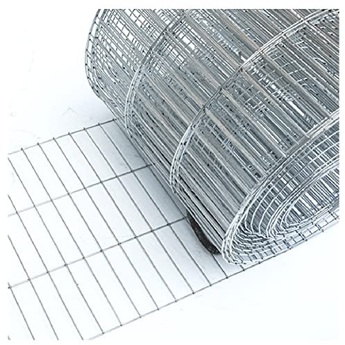 Stainless steel woven mesh Welded Mesh Wire Hardware Cloth -1.5X10cm Hole Galvanised Steel Garden Netting - for Chicken Wire Raised Garden Bed Plant Supports,Silver,1.2x5m(47x196inch)