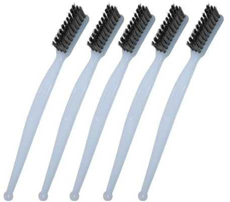 F Fityle 5 cepillos de alambre para eliminar óxido, cerdas de alambre, juego de cepillos de alambre para limpieza de escoria de soldadura doméstica, Plata