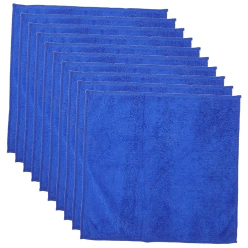 STOBAZA 10 pezzi Asciugatura Microfibra Spessa per Pulizia e Detailing Stracci Resistenti e Assorbenti per Auto e Casa Facili da Usare e Conservare