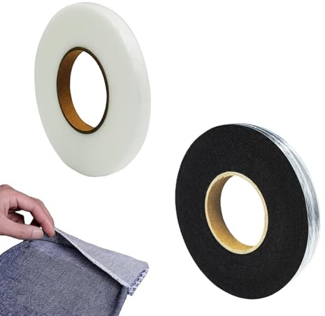 2Rolle Saumband zum Aufbügeln,Bügelband für Vorhänge 64m,Gardinen Kürzen Ohne Nähen,Bügelsaumband zum Hose Kürzen,Gardinenband zum Aufbügeln,Saumband Selbstklebend,Hemming Tape Für Hosen Vorhang Jeans