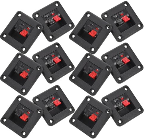 BESTonZON 12pezzi Coppa Terminale per Scatola Altoparlante Scatole Terminali Compatte per Cavi Altoparlante Connettori Coppa per Morsetti di Collegamento Terminali per Subwoofer per Piccoli