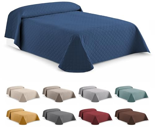 EasyCosy Copriletto Matrimoniale 250x260 Trapuntino Rombi Blu
