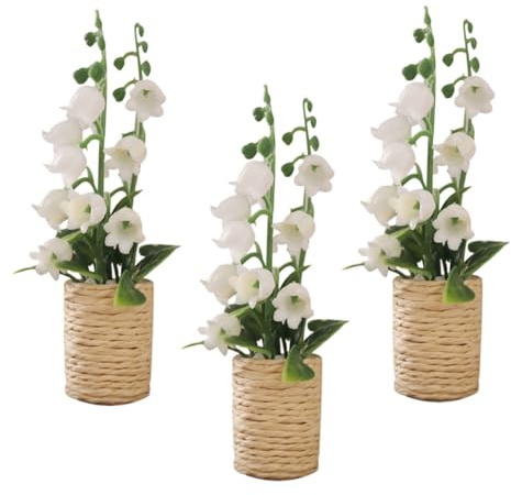MUSISALY 12 Giacinto Artificiale in Miniatura Piccole Piante Finte in Vaso per Casa delle Bambole e Decorazione di Interni Piante Artificiali Compatte per Scrivania e Scaffali