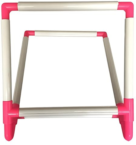 Funabridge Cross Stitch Stand Embroidery Clip Frame, 13.8 X 11.8 X 9.8 In Desktop Holder, Plastic Frame For Sewing & Crafting Projects