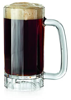 G.E.T. 00087-PC-CL Shatter-Resistant Plastic Beer Mug / Stein, 20 Ounce, Polycarbonate (Set of 12)