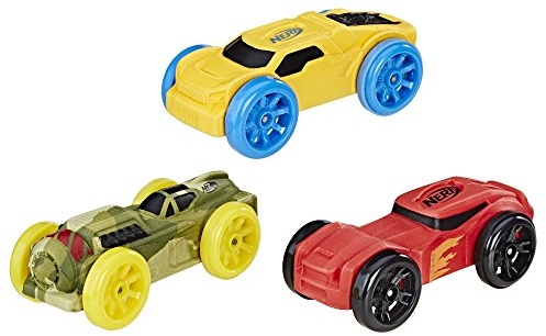 Nerf Nitro 7 cm Spielfahrzeug, Spielzeugauto, Schaumstoff, 3er-Pack