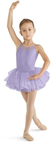 Bloch Dance Girls Mirella Girl's Cord Mesh Cami Tutu Dress, Lilac, 4-6