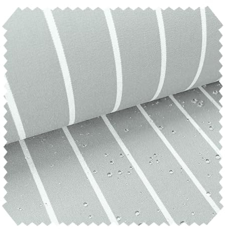 novely® Abvekauf | TOLEDO UV+ ACRYL Markisenstoff Strandkorb Outdoor Stoff 1 lfm | Farbe: 06 Grau
