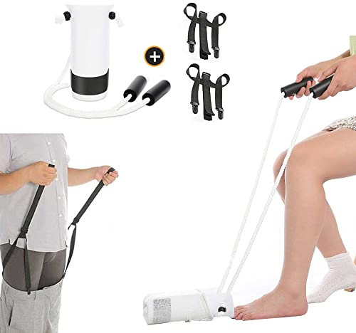 Fanwer 2 pezzi di sostegno per calze, pantaloni e calze, aiuto per indossare calze dopo l'intervento dell'anca, aiuto per il serraggio di calze per anziani e persone con restrizioni motorie