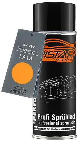 TRISTARcolor Autolack Spraydose für VW/Volkswagen LA1A Mandarinorange/Mandarin Orange Basislack Sprühdose 400ml
