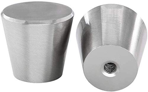 LONTAN 10 Pack Brushed Nickel Cabinet Knobs Cylinder-Shaped Cupboard Knobs for Dresser Drawers Aluminum Alloy Kitchen Knobs