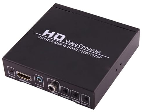High-Tech Place NEWKENG NK-8S SCART + HDMI vers HDMI Adaptateur Convertisseur Vidéo 720P / 1080P HD Scaler Box