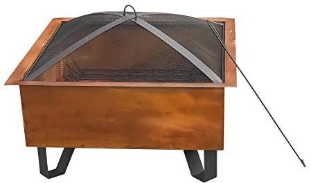 Bond Manufacturing 52119 Boxite - Braciere quadrato in acciaio a legna, 66 cm