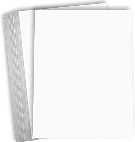 Hamilco White Cardstock Thick Paper – 8 1/2 x 11 Blank Heavy Weight 80 lb Cover Card Stock - for Brochure Award and Stationery Printing - 50 Pack (Bright)