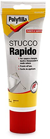 POLYFILLA STUCCO RAPIDO per Interno, Essicazione in 15minuti, in Pasta BIANCO 330 GR