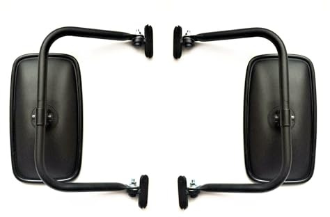 MelTruck® 2x Außenspiegel Rückspiegel 285x158mm ø18 mm mit Spiegelarm & Spiegelhalter für Traktor LKW