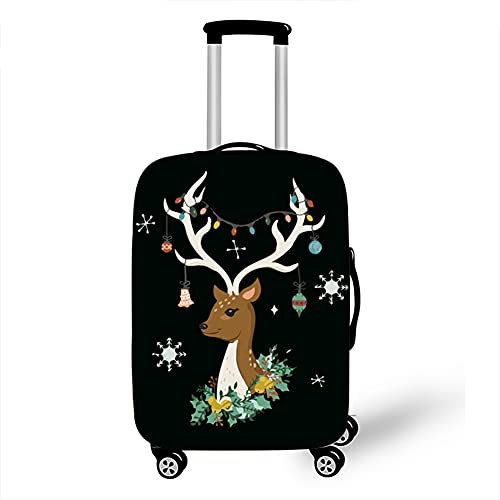 Surwin 3D Reise Kofferschutzhülle Waschbare Reisetasche Kofferbezug Elastisch Kofferhülle Gepäck Cover Reisekoffer Hülle Schutz Bezug Schutzhülle (Sika Rotwild,XL (30-32 Zoll))