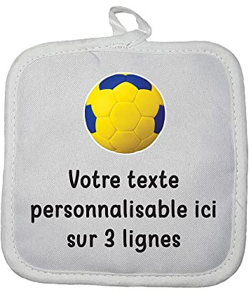 Topflappen Ofenhandschuh Piktogramm Handball mit Text personalisierbar