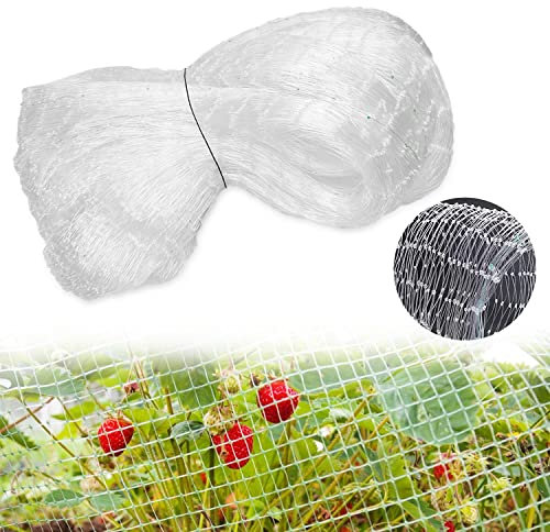 Vogelschutznetz, 3 x 10 m Volierennetz, Taubennetz, Teichnetz, Vogelnetz, Hühnernetz, Geflügelnetz, Quadratische Maschenweite 2,5 cm Geeignet für Gärten Obstgärten Gemüsegärten Teiche (Weiß)