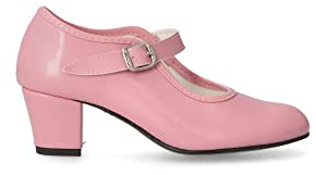 PEKES Zapato Flamenca Rosa niña - 26, Rosa