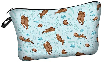 Polyester Otter mit Reißverschluss aus Kosmetiktasche Reise | Kulturtasche, Wasserabweisend und Standfest, für Outdoor Aktivitäten und Geschenk
