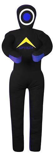 Grappling Dummy Submission-Mixed Martial Arts Karate Boxsack Wrestling Werfen Boxen Dummy ungefüllt (Schwarz Blau, 119,9 cm)