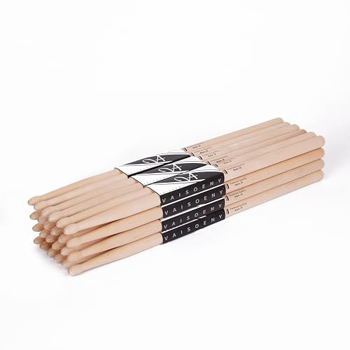 Vaisoeny Baquetas, Baquetas bateria 2B para adultos, 12 pares de baquetas clásicas de madera de arce para niños, accesorios de percusión profesionales para instrumentos musicales