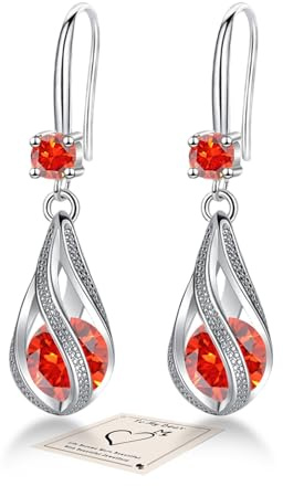 YOEE Ohrringe mit 5A Zirkonia Hängend Tropfen Ohrringe mit Silber 925 Post für Damen Hängeohrringe Lange Ohrhänger Geschenk für Frauen Freundin Mama Mädchen