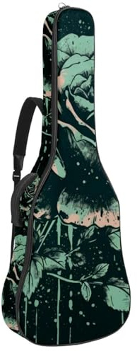Akustikgitarre Tasche, Groß Schöne Gitarrentasche für 40/41/42 Zoll, Wasserdichte Gitarre Gigbag mit Schutzschicht, Niedlicher Papagei im Weltraum, Mehrfarbig Nr. 08, 42.9x16.9x4.7 in, Gitarrentasche