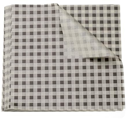 QUARKZMAN 100 st fyrkantigt vaxpapper papper 8,66 tum x 8,66 tum torrfoder absorberande papper för inslagning picknick korg bakning bröd hamburgare kök, brun