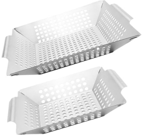FUNOMOCYA Paniers pour Accessoires De Barbecue 2 Pièces Bac De pour Barbecue Extérieur Grillades De Viande