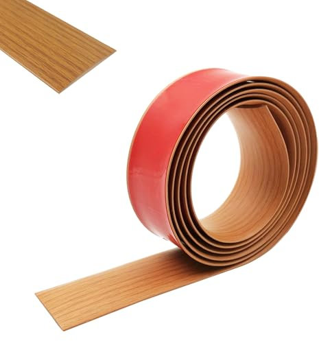 Profilo di Transizione Autoadesivo, 1,5 m x 4 cm Profili di Transizione per Pavimenti, Profili di Transizione Lisci, Adatti per Piastrelle e Rivestimenti per Pavimenti, Venature del Legno Giallo