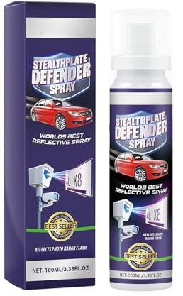 SANRLO Lo spruzzatore riflettente del rivestimento trasparente della difesa per le targhe fornisce la difesa notturna invisibile protegge contro le macchine fotografiche